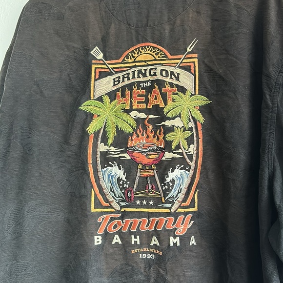 Tommy Bahama Bring on the Heat Graphic Silk Short-Sleeve Shirt Sz. XXXL - Picture 8 of 11